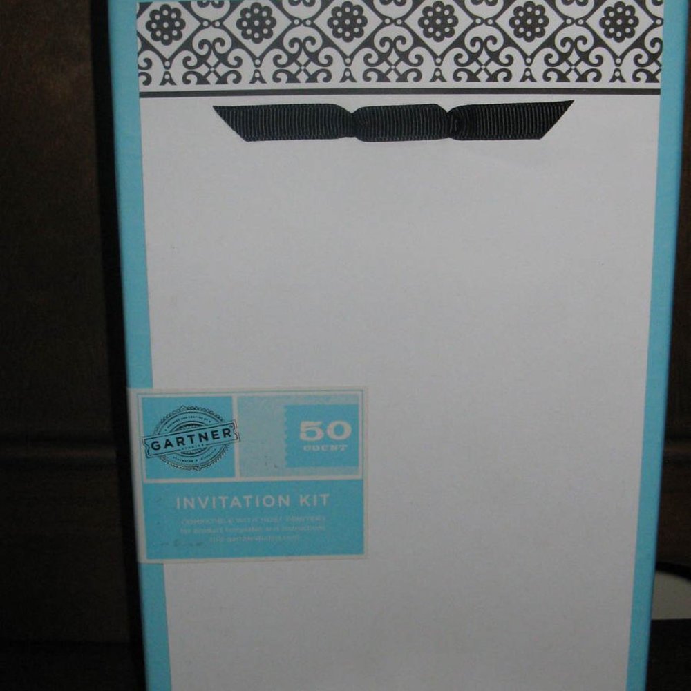 Gartner Invitation Card Kit Invites Response Cards & Envelopes New Black & White